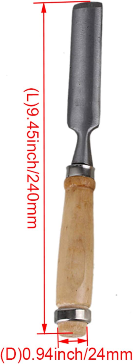 Yibuy 4Pcs x Carpenter Carving Firmer Gouge Woodworking Wood Chisel Set Hand Tool, 24 cm x 1/4" to 1" - Image 5