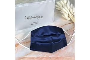 Celestial Silk 100% Mulberry Silk Face Mask with Nose Wire - Reusable Pure 22 Momme Silk Face Covering