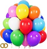 ASIYUHY Rainbow Party Balloons 100 Pack 12 Inch Multicolored Latex