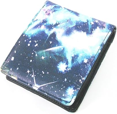 Amazon 二つ折り 財布 ハーフウォレット スペース柄 宇宙柄 メンズ レディース キーズ Keys 財布