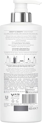 Dove Density & Growth Conditioner 400 ml Pack of 6 with Amino Complex Zinc view 6