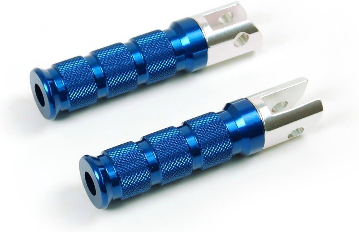 Suzuki GSXR600W 1992-1993 Front Blue Round Billet Race Foot Pegs by Niche Cycle Supply