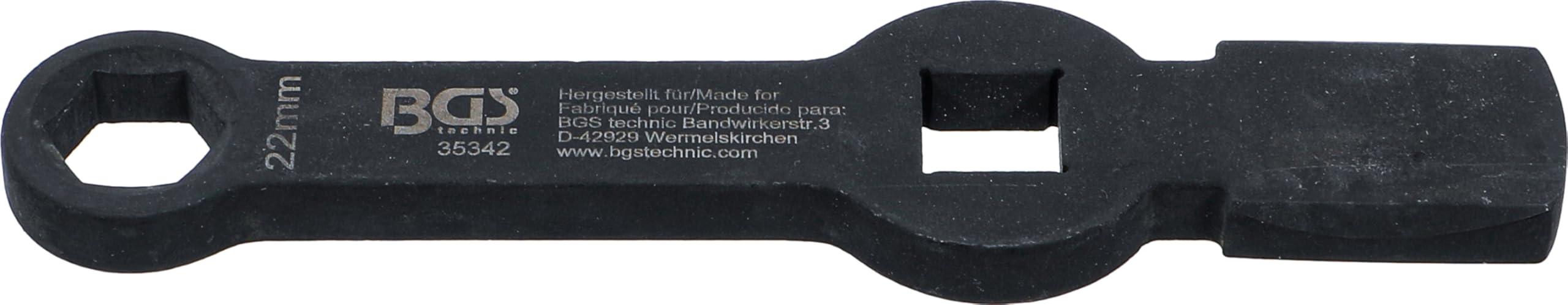 BGS 35342 | Slogging Ring Spanner | Hexagon | with 2 Striking Faces | 22 mm