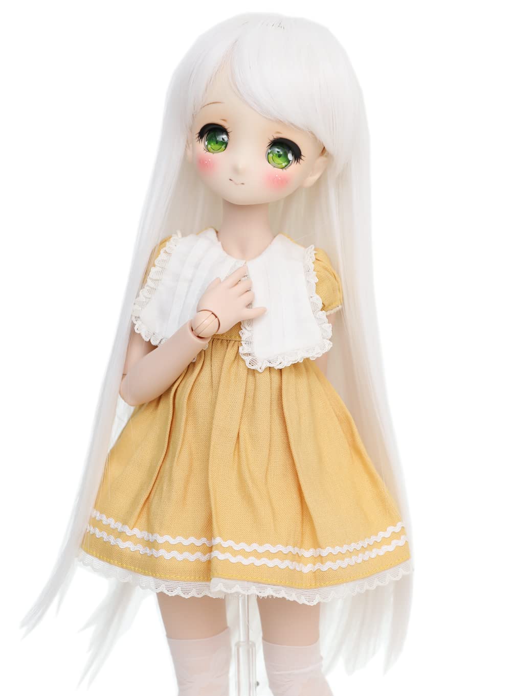 Photo 1 of Wig only 8-9 inch 1/3 BJD Doll Hair SD DZ DD DOD LUTS Long Straight Wig (White)