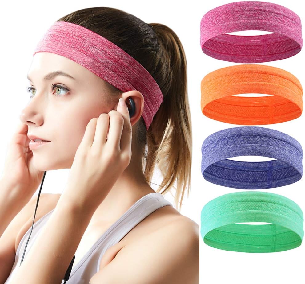 Silicone Grip Non slip Yoga Sweatbands Workout Headbands