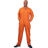 Ann Arbor T-shirt Co. Prisoner Jumpsuit | Orange Prison Inmate Halloween Costume Unisex Jail Criminal