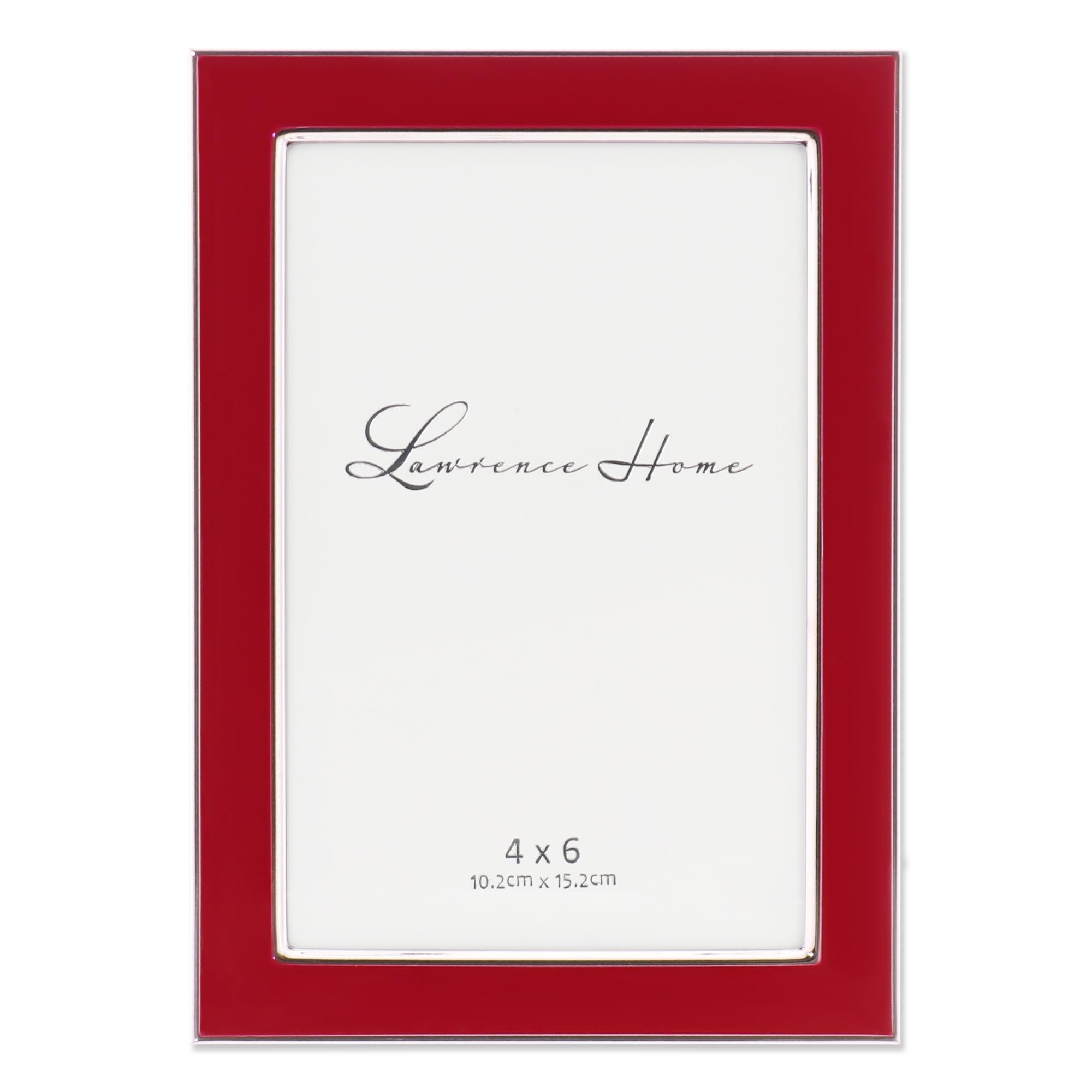 Lawrence 586246 Verona Collection 4-Inch x 6-Inch Metal Red Picture Frame — image 1