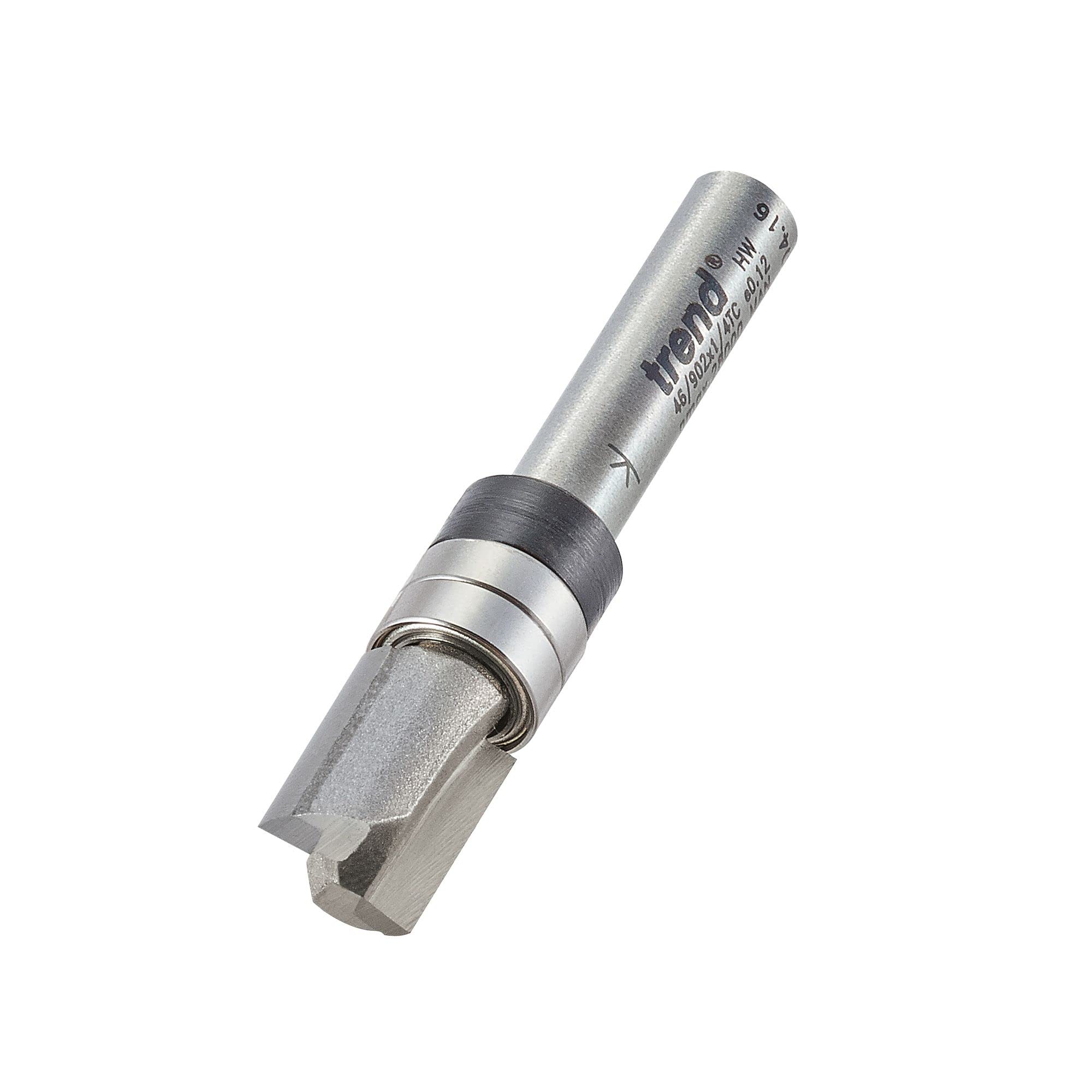 Trend Professional Bearing Guided Profiler, 1/4 Inch Shank, 9.5mm Cut Diameter, 12.7mm Cut Length, 9.5mm Bearing, Tungsten Carbide Tipped, 46/902X1/4TC