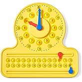 hand2mind NumberLine Clock Sensory Bubble Popper, Ages 5+ | Fidget Toys, Learn to Tell Time, Teaching Clock for Kids, Fidgets for Classroom, Math Toys, Kindergarten Learning Activities
