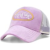 Von Dutch Unisex Trucker Hat - Velvet Curved Bill Mesh Back Retro Classic Adjustable Snapback Baseball Cap for Men and Women