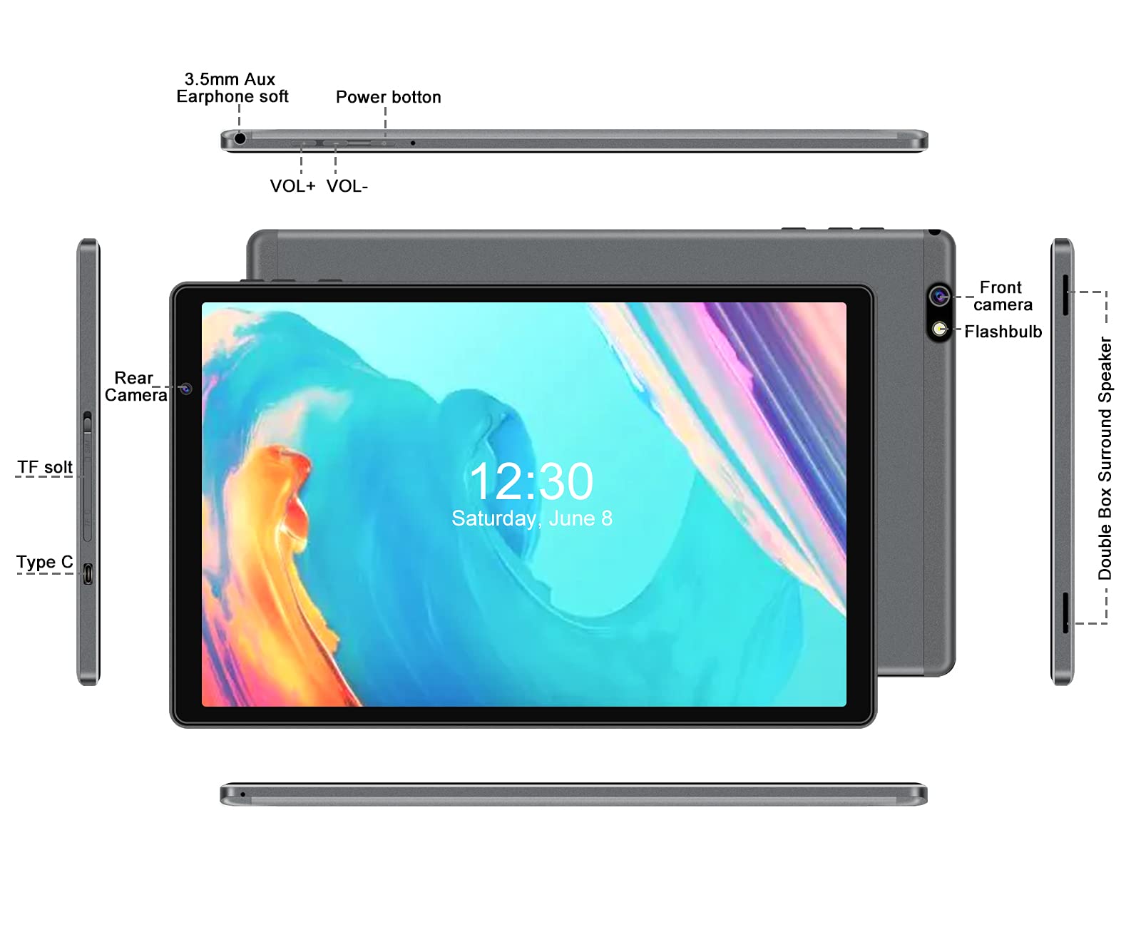 Mua Android Tablet 10 inch Tablet 2 in 1 Tablet with Keyboard 4GB RAM ...