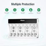 HiQuick 8-Slot LCD Battery Charger with 4 x 2800mAh AA and 4 x 1100mAh AAA Ni-MH view 3