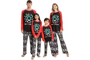 MDAI Christmas Pajamas Family Set-Matching Christmas Family Pajamas for Women Men Kids Couple Xmas PJ's Pyjama Noel Famille