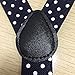 YING LAN Kids Men and Women Adjustable Elastic Dot Printing Suspender Black