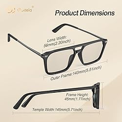 Goiteia Blue Light Glasses for Woman Men-Clear Tint