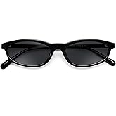 FEISEDY Small Oval Sunglasses for Women Men, Cat Eye 90s Y2k Sunnies, Lightweight Narrow Shades Trendy Glasses B9169