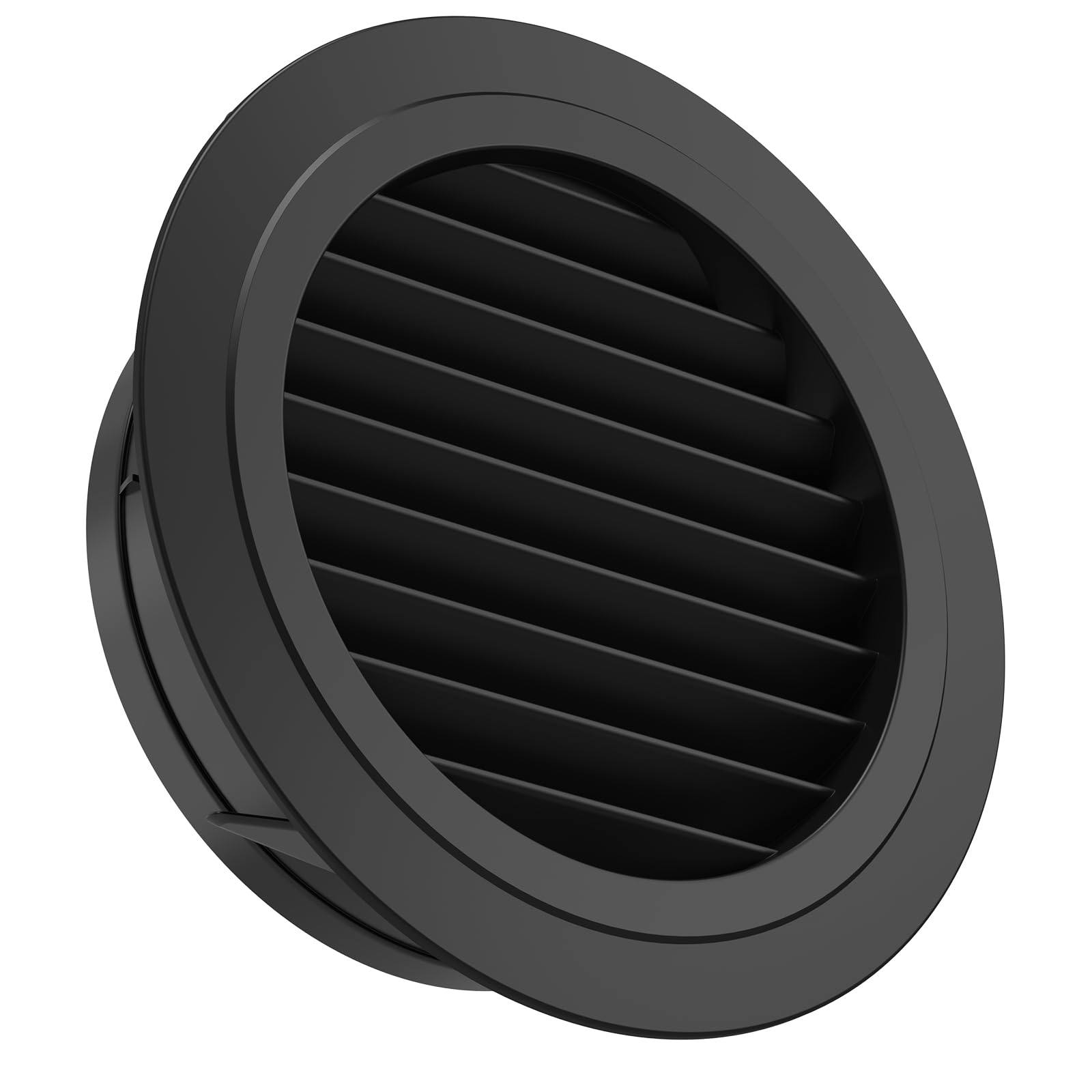 Photo 1 of Hon&Guan 8 Inch Soffit Exhaust Vent, 8‘’ Round Air Vent Cover with Built-in a Fly Screen for Bathroom Office Home, Black
