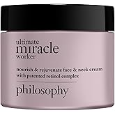 philosophy ultimate miracle worker nourish & rejuvenate face & neck cream - with patented retinol, ceramides & pro-collagen peptides - smoothes fine lines & wrinkles - fast absorbing moisturizer