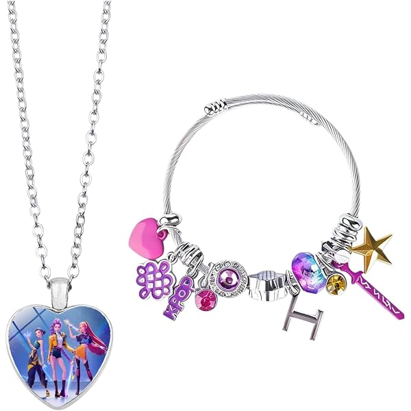 Amazon.com: 2PCS Korea Pop Heart Shape Necklace,Girls Group