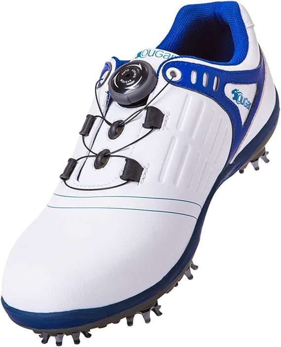 Men's Golf Shoes Spikes Waterproof Removable Sneakers Knob Shoelace