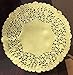 PEPPERLONELY 12 Inch Gold Round Lancaster Paper Doilies 50 Count