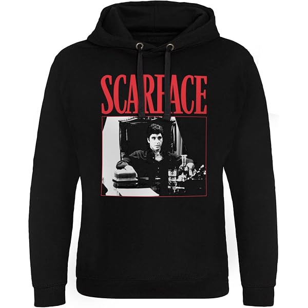 Amazon.com: Scarface Black and White Movie Poster Hoodie Pullover