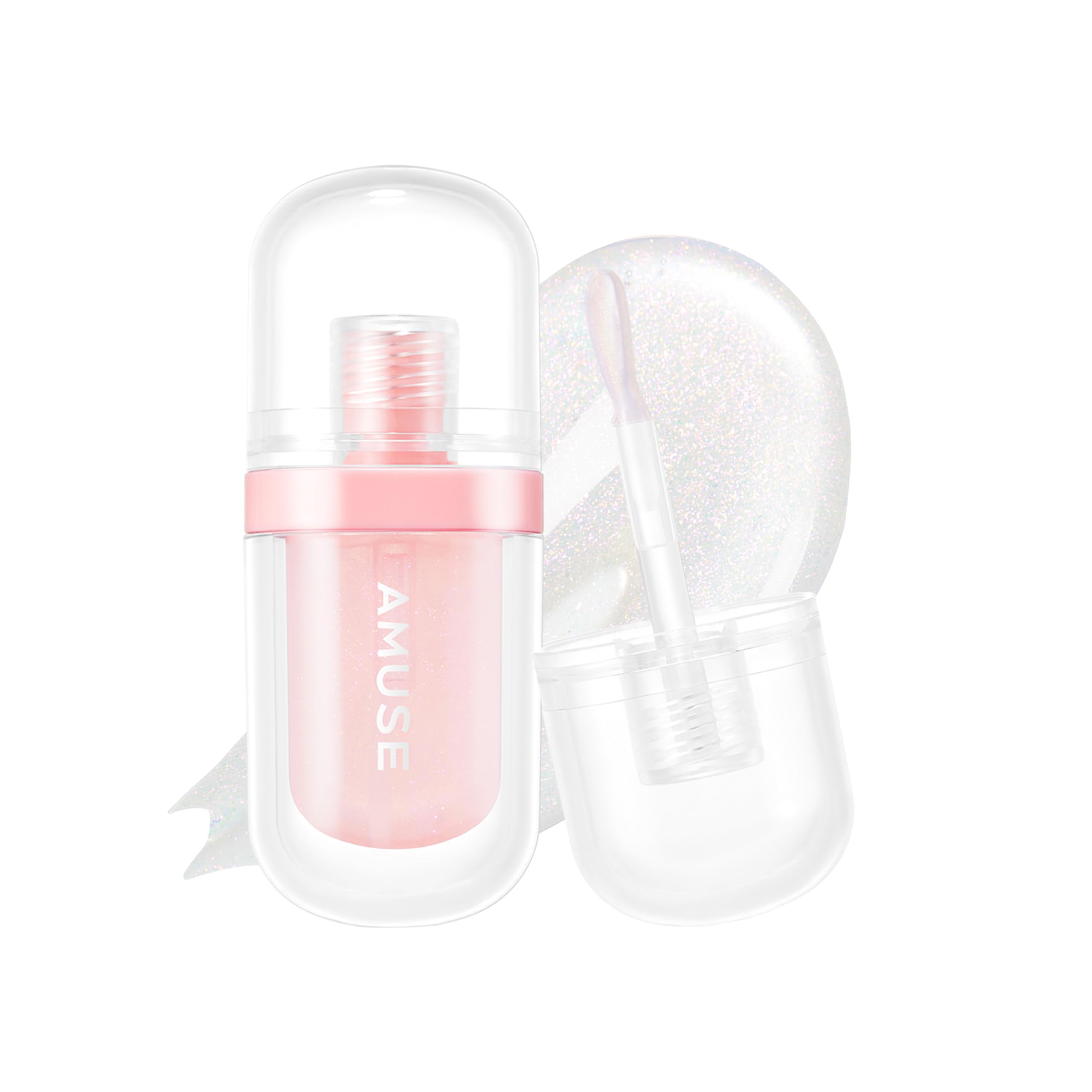 Photo 1 of Amuse SEOUL Lip Fuller | Pink Diamond Lip Plumper, Gold Glitter, Lip Gloss, Glossy Melting Lip, Moisturizing, Shine, Korean Make-up, Glass Texture, Vegan