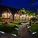 SUNWIND Blue Solar LED Lights - 4 Pack Solar Deck Lights Blue Marker Solar Lights Outdoor for Garden, Driveway, Pathway, Patio