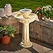 Smart Solar 34251RM1 Antique White Stone Kensington Gardens 2-Tier Solar-On-Demand Fountain With Patented Underwater Integral Solar Pump and Pump System, Requires No Wiring or Operating Costs