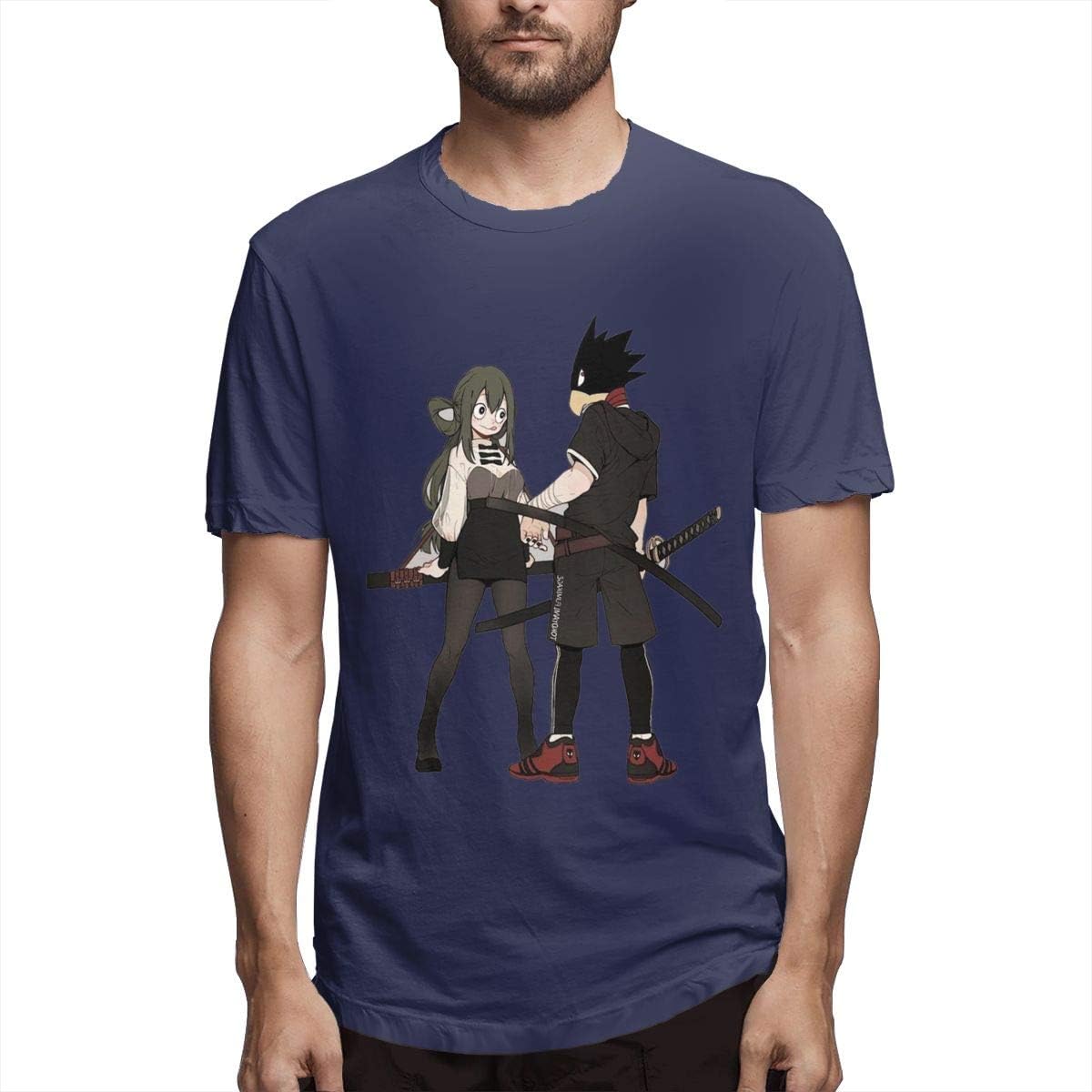 T Shirts My Hero Academia Tokoyami Fumikage Froppy Short Sleeve Boku No Hero Academia for Man