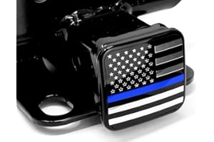 EVERHITCH American Flag Metal Hitch Cover Plug Insert (Fits 2" Receivers, USA Flag with Thin Blue line)
