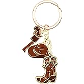TOPDADA Western Keychain Cowboy Hat & Boots Keychain Vintage Design for Men Women