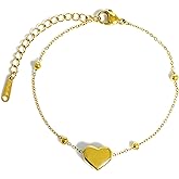 Bracelet Golden Bracelet for Women Trendy Thin Dainty Gold Plated Love Bracelets for Non Tarnish Bracelets Birthday Valentine's Daily Gift