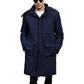 Wyeysyt Mens Long Winter Coats Parka Warm Hooded Quilted Puffer Jacket Thicken Water-Resistant Heavy Outerwear