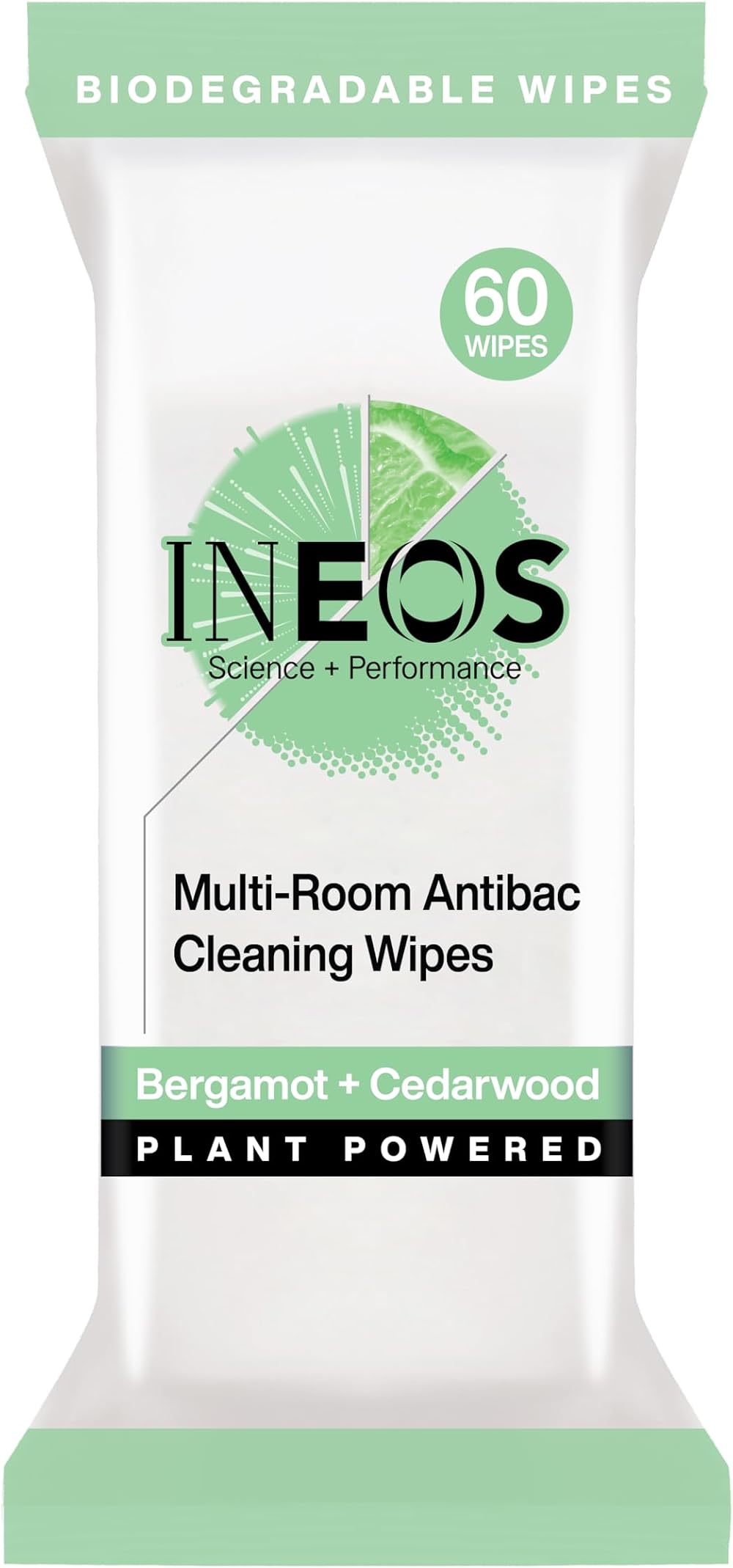 INEOS Hygienics Next-Gen Antibac Multi-Room Wipes Bergamot Cedarwood 60