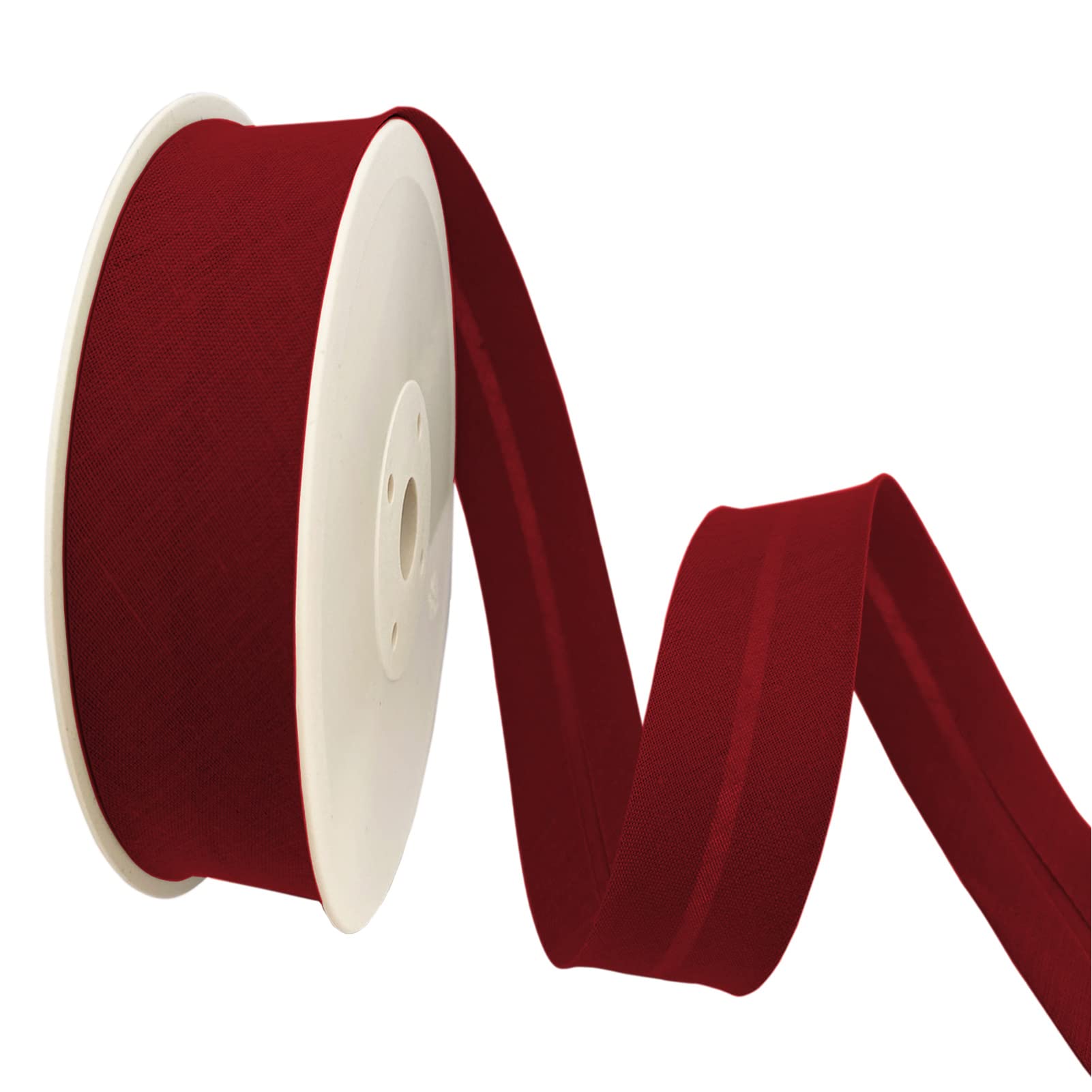 TEXTEX = 40mm Wide Bias Binding Tape. 50% Cotton and 50% Polyester. 10m Piece - (Pomegranate)
