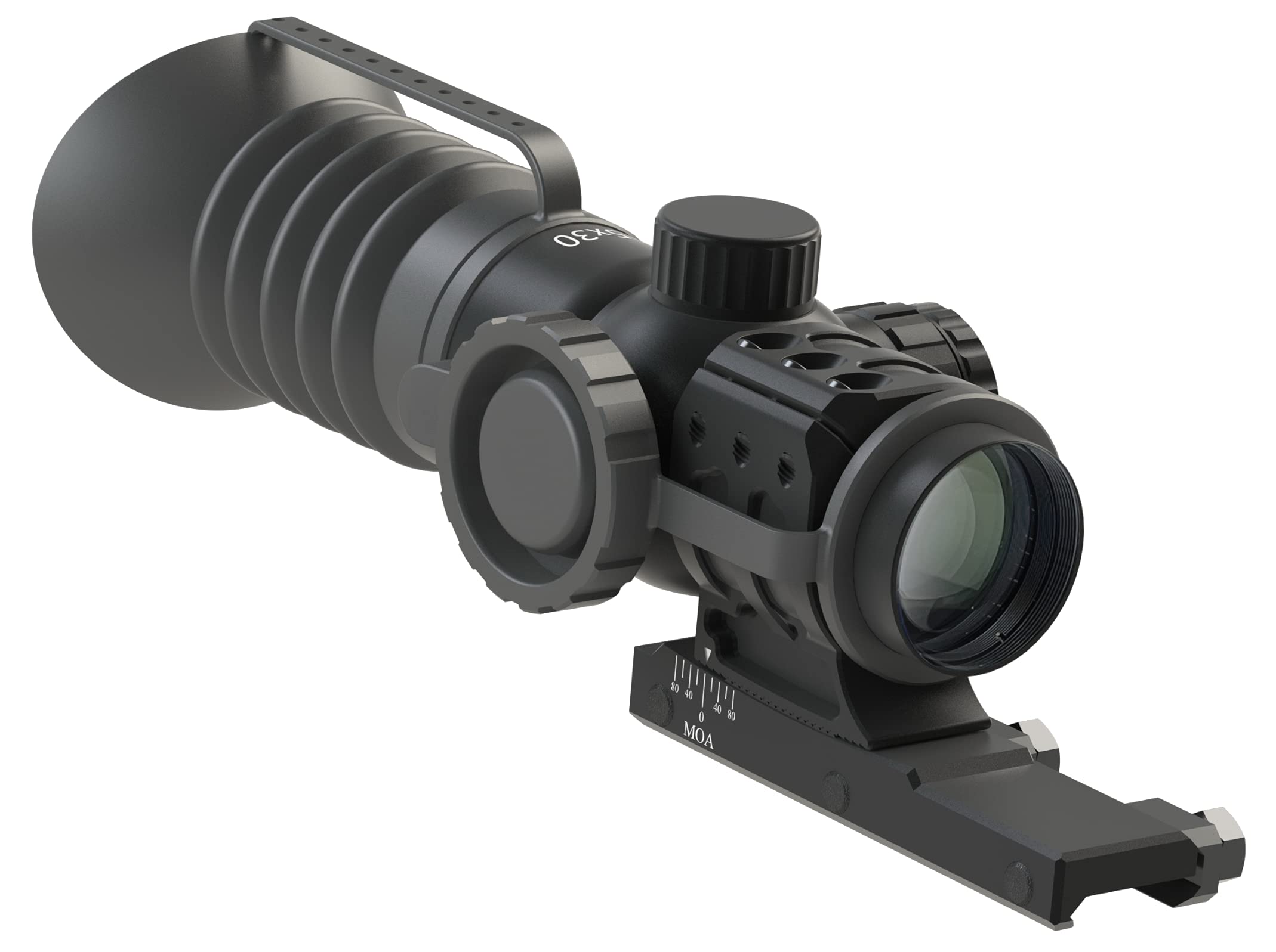 Immersive Optics 5x30 Mildot Rapid with Mounts - Prismatic Scope - Rifle Scopes - Telescopic Sights - Waterproof - 135mm Long - 6m Focus