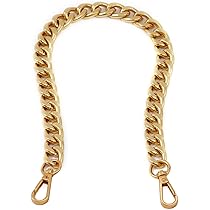 Chaîne Sac à Main Qiwenr 120cm - Cuir PU Et Métal | Bandoulière Réglable | Or Clair + Noir