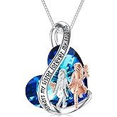 Flpruy Sterling Silver Sister Necklace - Birthday Jewelry for Sisters & Friends