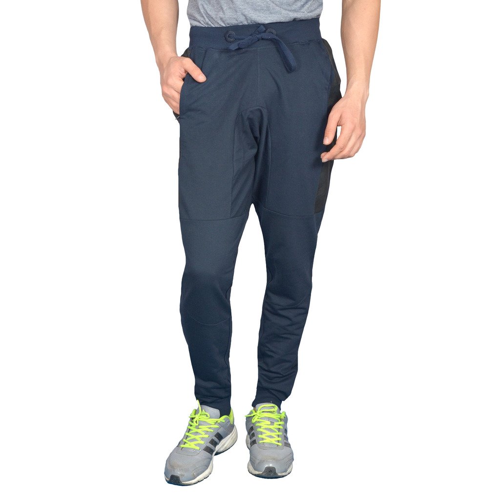 dark blue leather work slim fit loungewear lower