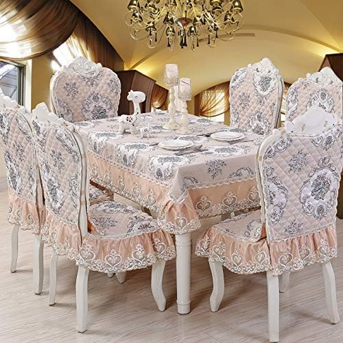 Creative Tablecloth Home Large European style dining table cloth chair cover set simple European dining chair cushion square tablecloth coffee table cloth round tablecloth fabric Indoor and Outdoor Ta