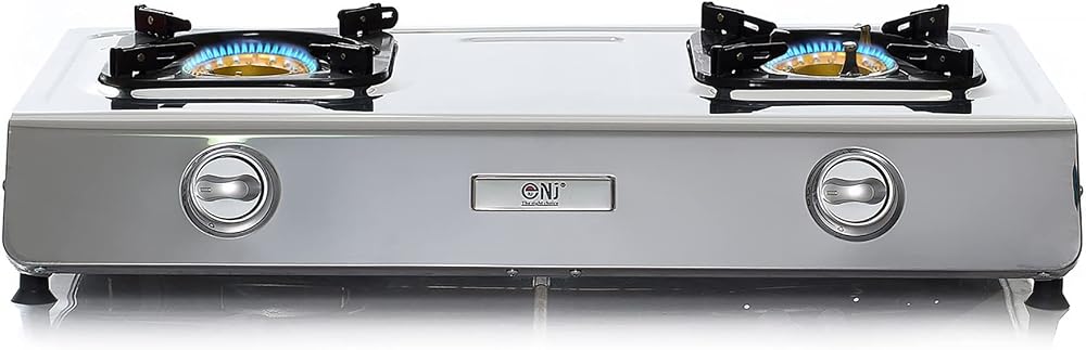 NJ The Right Choice NGB-200 Portable 2 Burner LPG Gas Stove 24 500 BTU