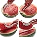 mKitchen World Watermelon Slicer Corer Cutter Tongs & Server Set - as Seen on TV 304 Stainless Steel – Dual Purpose Melon Baller and Fruit Carving Knife - 8 recipe eBooks Included