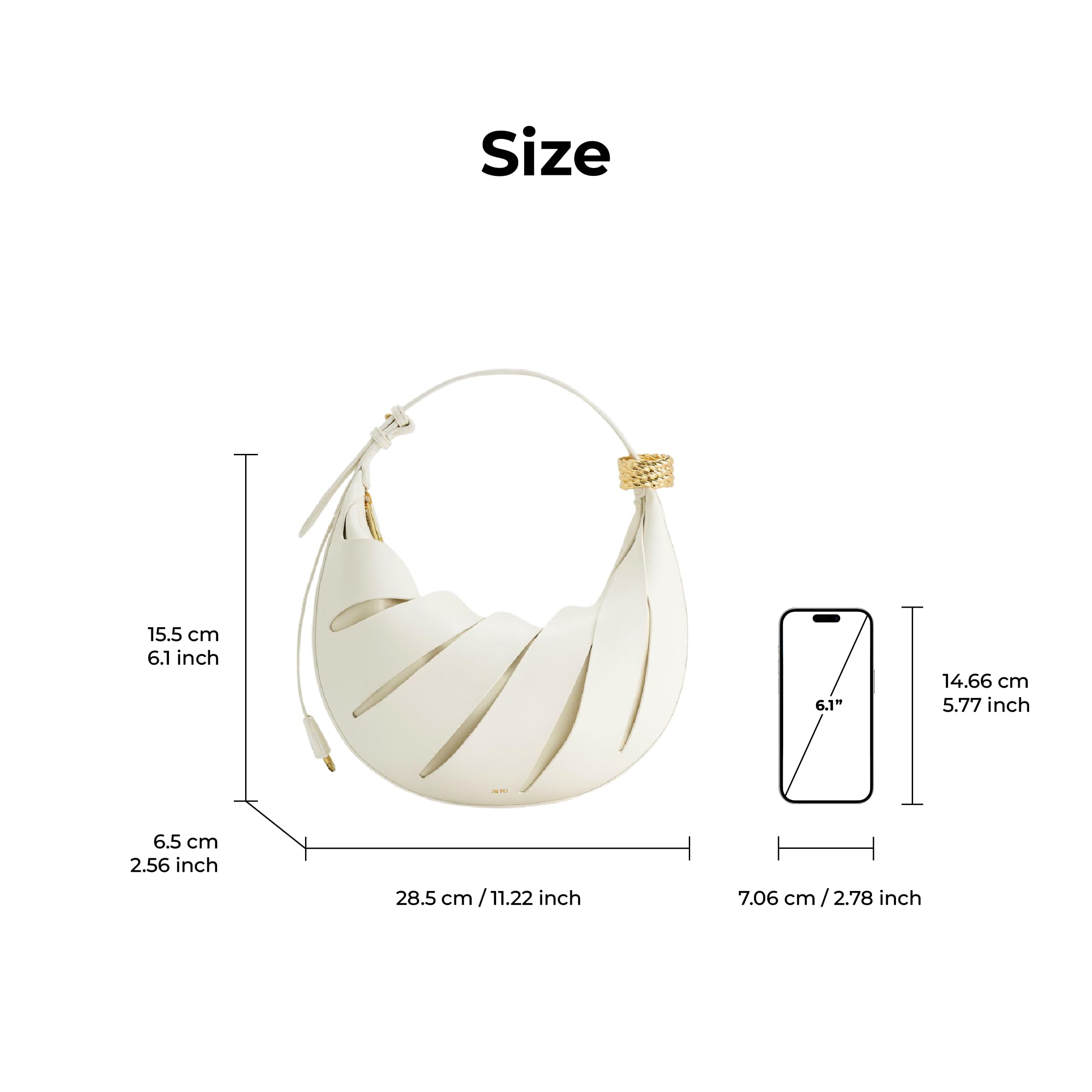 [JW PEI] Jana Hollow Out Women's Shoulder Bag, Silver