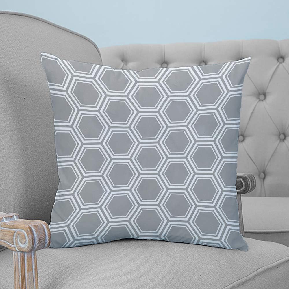 ARTSHOWING Couch Pillow Covers 26x26 inches Grey White Square Pillow