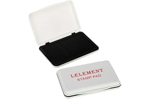 Black Ink Stamp Pad for Rubber Stamps, Premium Felt Ink Pad, Quick-Drying & Smudge-Reducing, for Office Stamping, Crafts, Scr