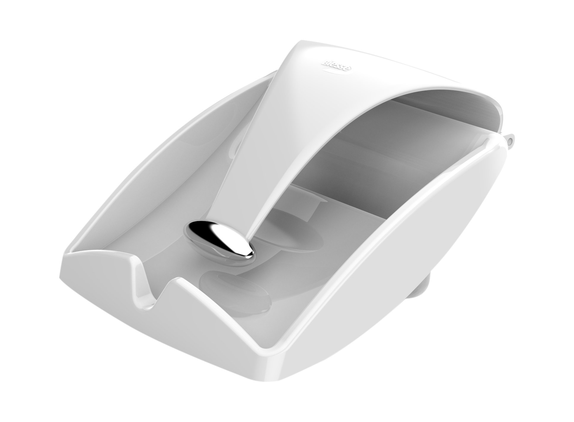 Biesse Casa Napkin Holder, Metal, White/Chrome, One Size