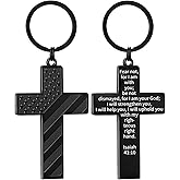 DuoDiner Easter Basket Stuffers -Cross Keychains Gifts Religious Gifts for Men