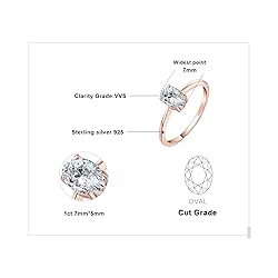 JewelryPalace Oval Cut 9 * 7mm 2ct Moissanite