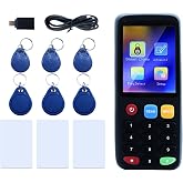 Edinruis X7 RFID Reader Writer Multi-Frequency Smart Card Copier | ID IC Elevator Card RFID Writer, RFID Copier for Access Control Systems, Includes 3 T5577 Key Fobs/Cards and 3 CUID Key Fobs